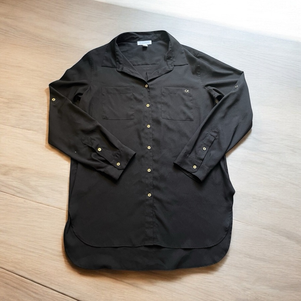 Calvin Klein Black Button Down Shirt
